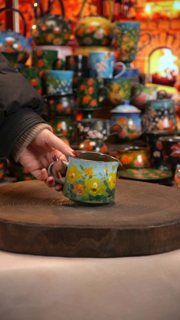 油画  釉下彩   杯子