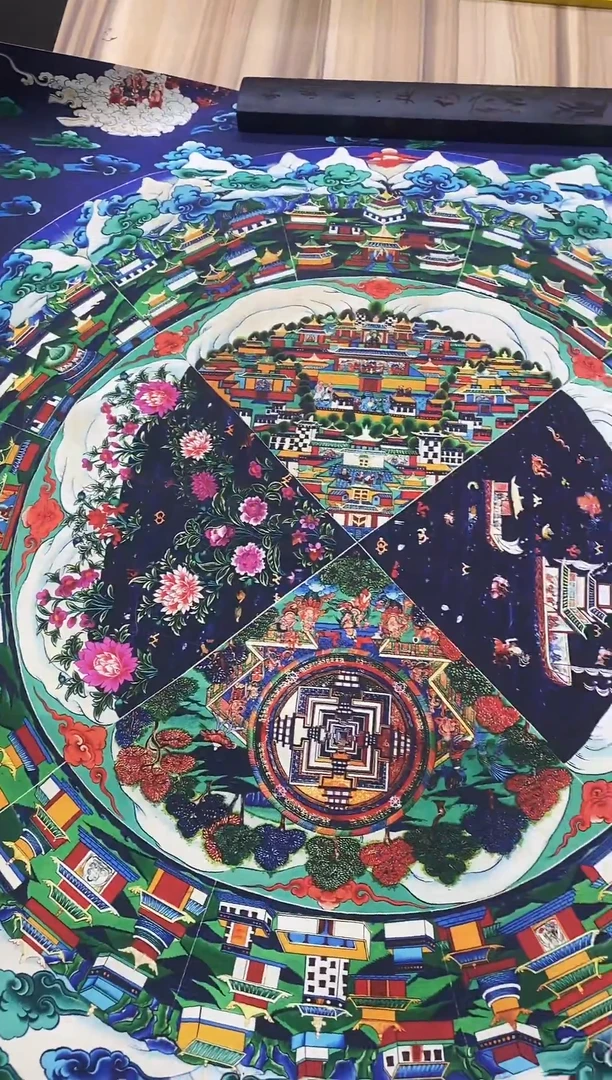 卷轴画卷轴画卷轴画精品挂饰 唐卡tk16027