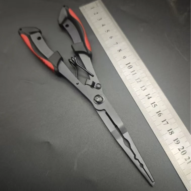 211加长多功能路亚钳二合一长嘴鹰嘴设计专业钓鱼绑钩摘钩工具