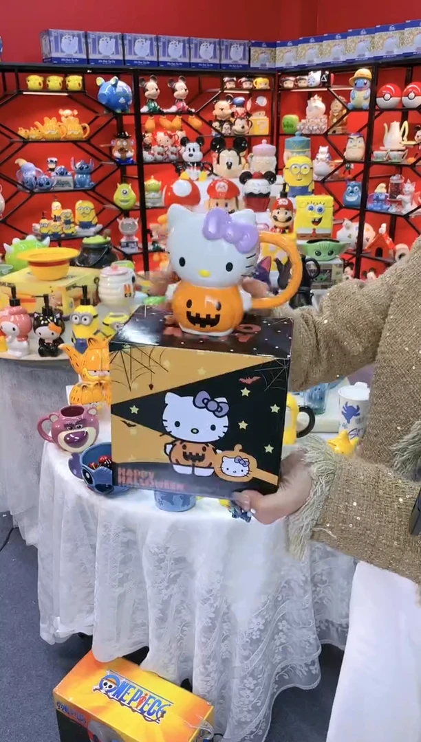 【闪购商品】1@@凯特猫南瓜陶瓷杯