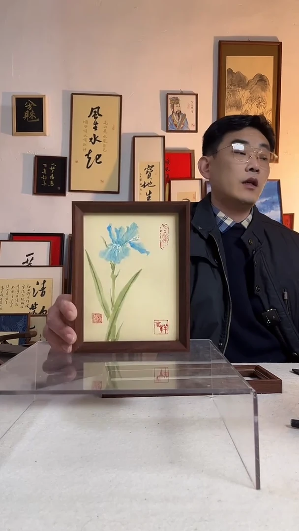 国画书法作品手写手绘8寸