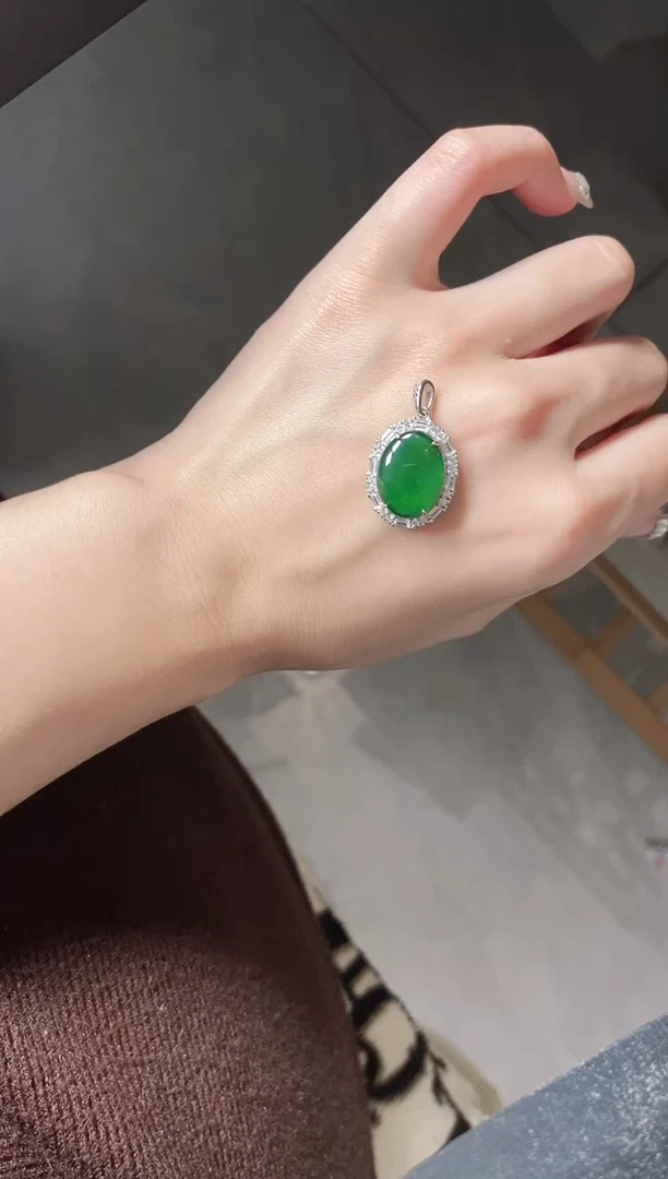 银S925镶嵌戒指翡翠15151