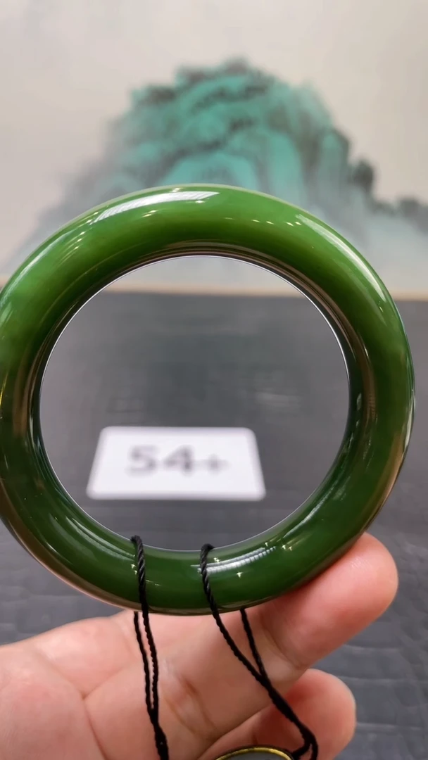 未镶嵌手镯和田玉（碧玉）甜**?54+