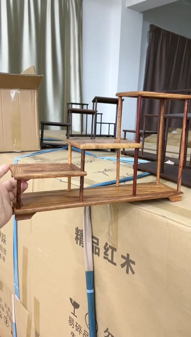 【闪购商品】刺猬紫檀（非洲黄花梨）三联步步高