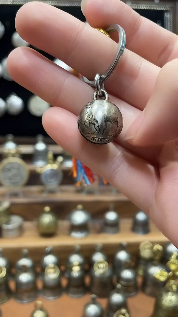 小*美国牦牛圆铃铛陪钥匙环玉米流苏