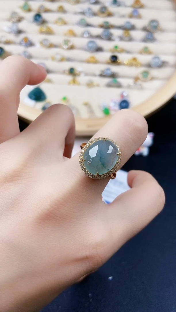 【闪购商品】翡翠戒指银S925镶嵌554564