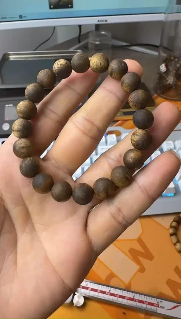 手串沉香海南奇楠沉香1.0cm单圈树心油8.9g