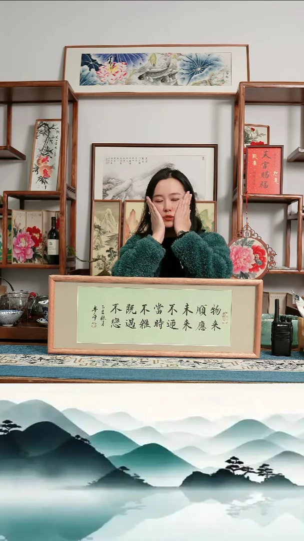 书法物来顺应~19*52厘米带框