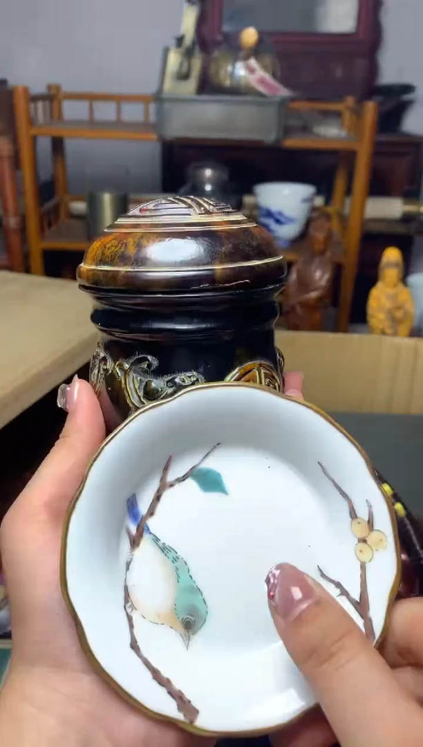 紫砂盖碗瓷器默认微瑕瓷器