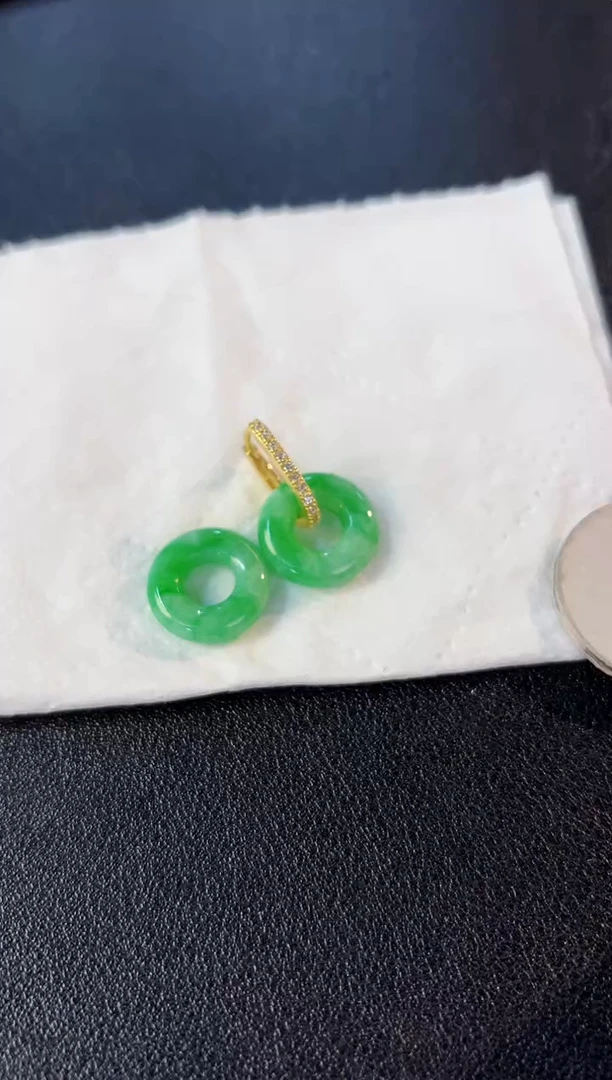 【闪购商品】翡翠耳饰未镶嵌含小耳包/支持复检一对