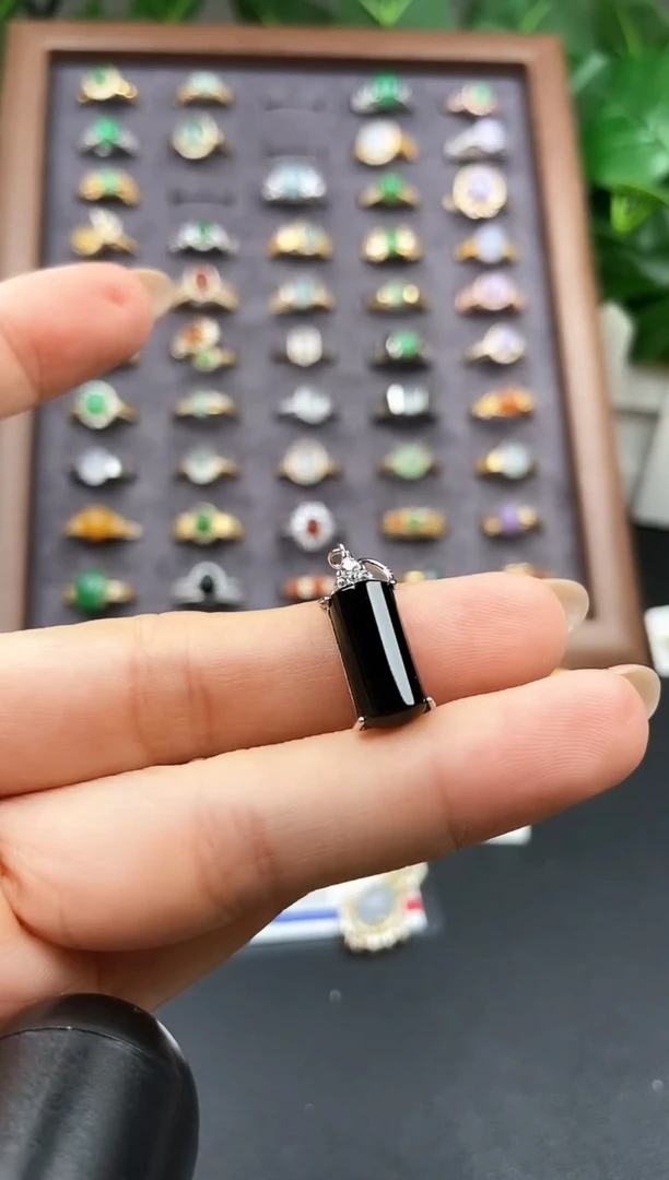 颈饰银S925镶嵌翡翠12