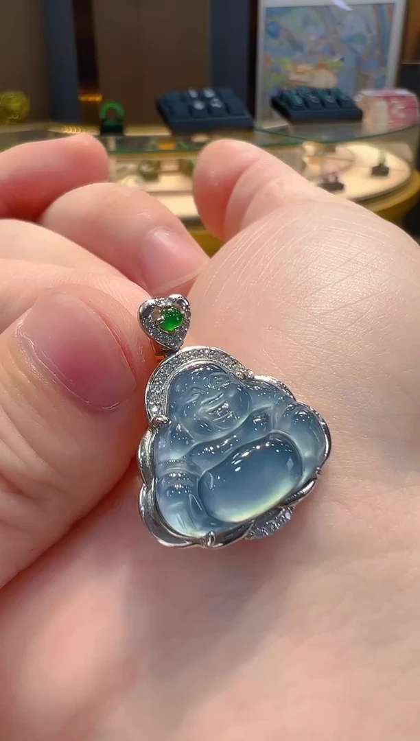 翡翠银S925镶嵌吊坠(不含链)多样性发其一