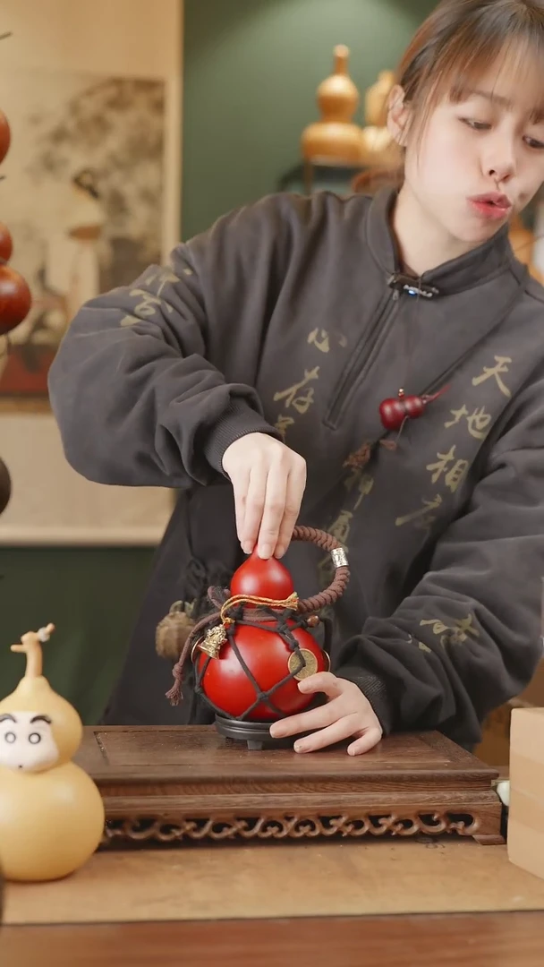 【闪购商品】246号精品天然大漆工艺防渗内胆酒葫芦~