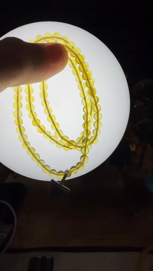 琥珀项链未镶嵌晶7408 约5mm