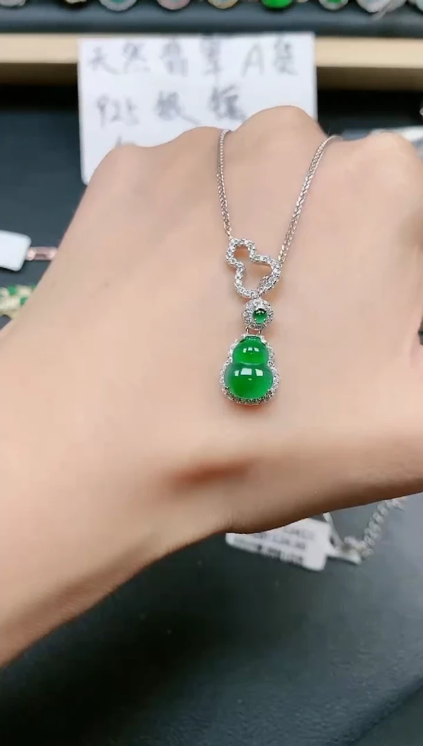 翡翠戒指银S925镶嵌1111