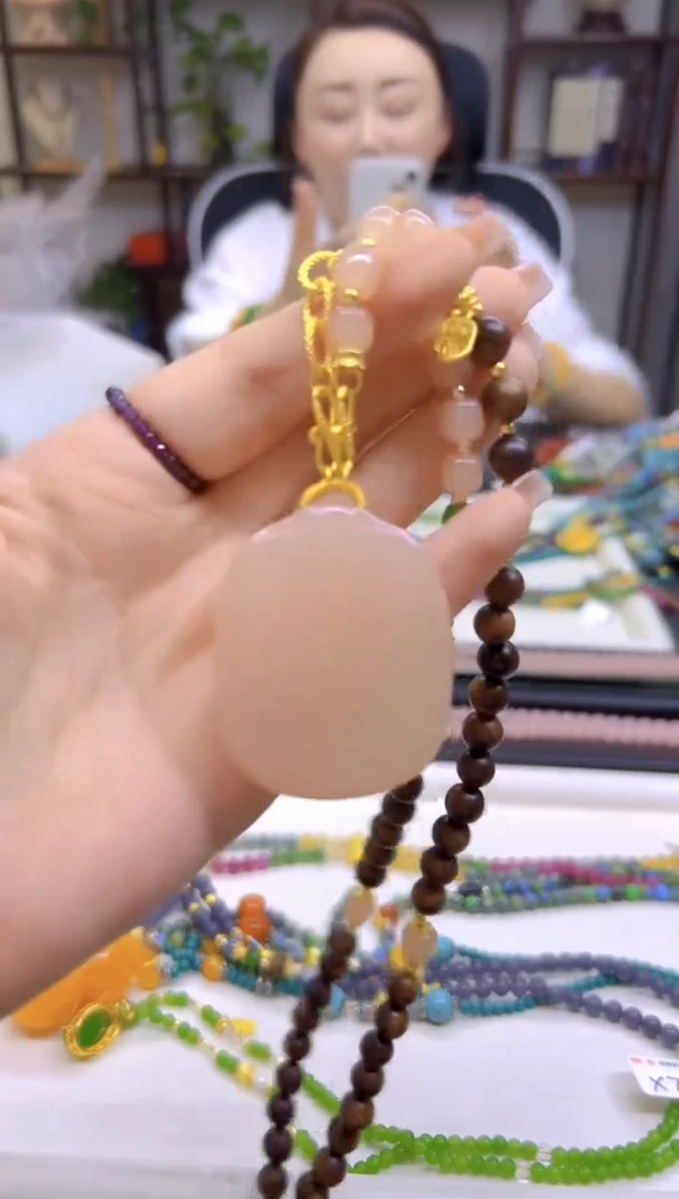 和田玉未镶嵌毛衣链DIY款M629