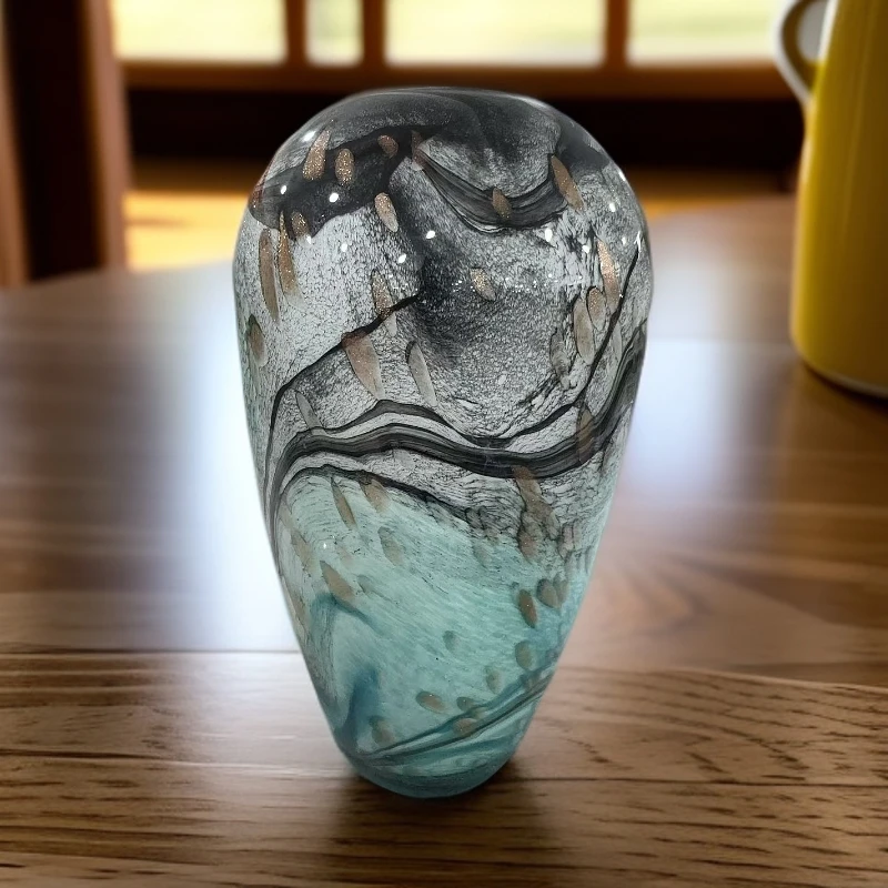 S外贸孤品花瓶花器山水墨画花瓶