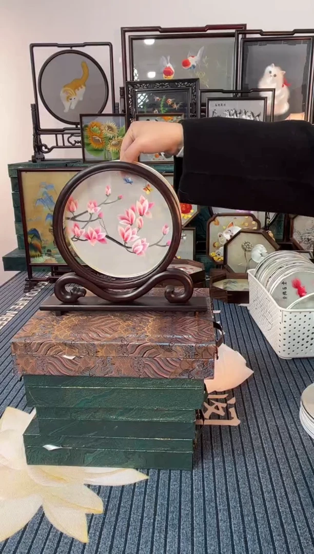 刺绣非遗双面绣摆台