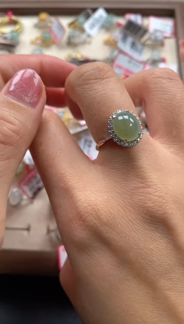 【闪购商品】翡翠戒指银S925镶嵌1111111111     7
