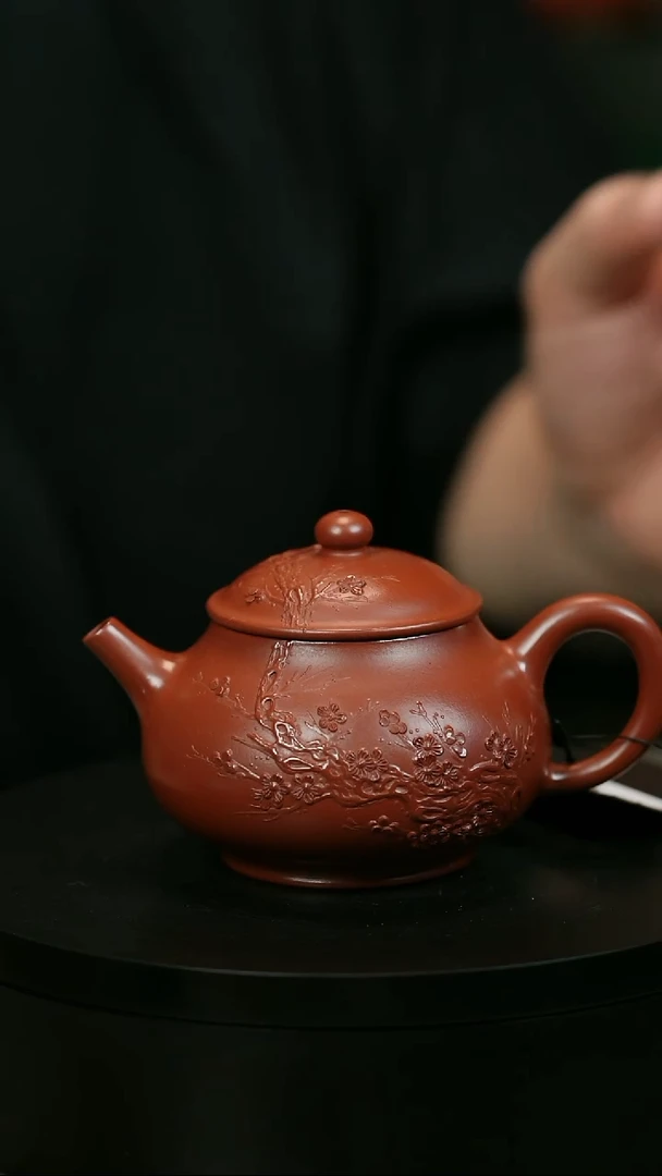 茶壶紫砂亚*H1859陈春芬梅花潘壶