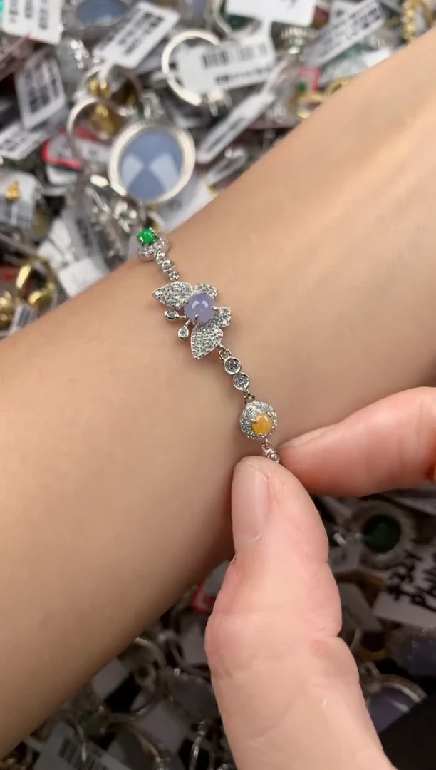 银S925镶嵌戒指翡翠444           3