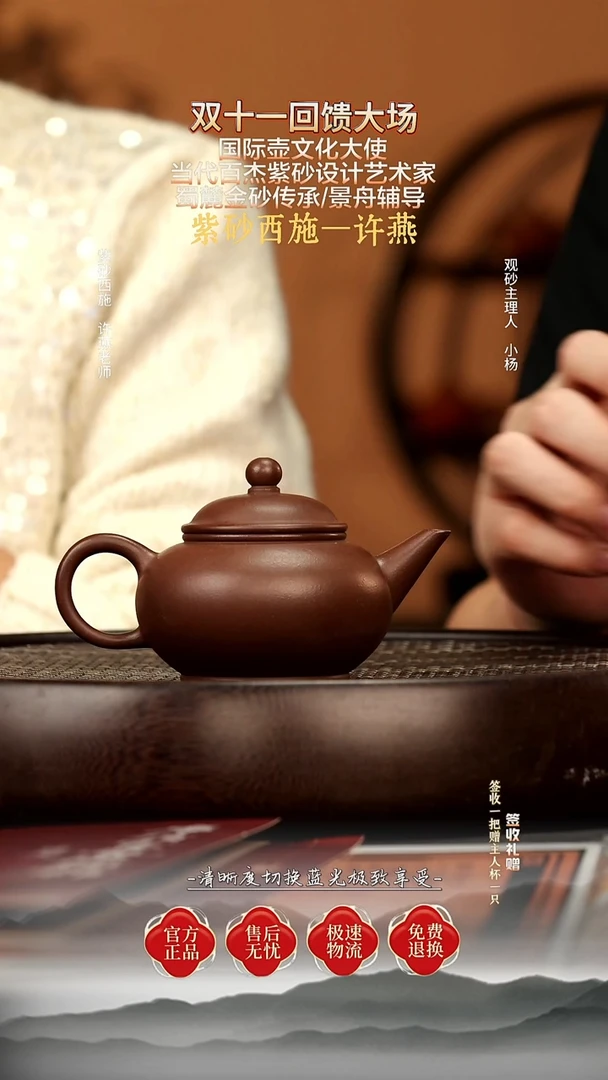 茶壶紫砂39 紫泥 水平