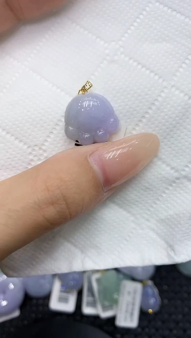 翡翠18K金镶嵌颈饰111111111111