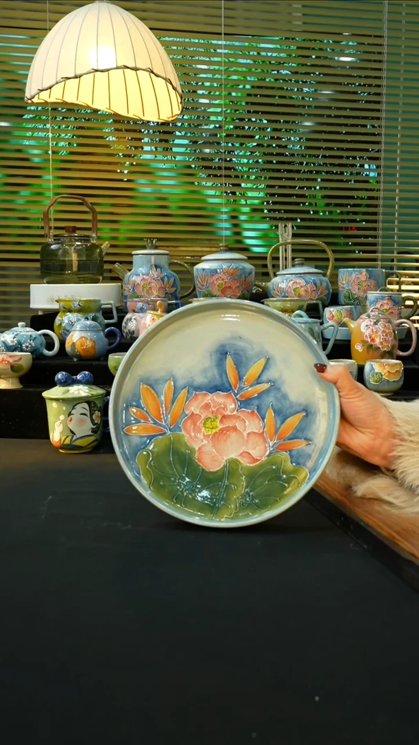 【闪购商品】杯手绘心瓷陶瓷浮力