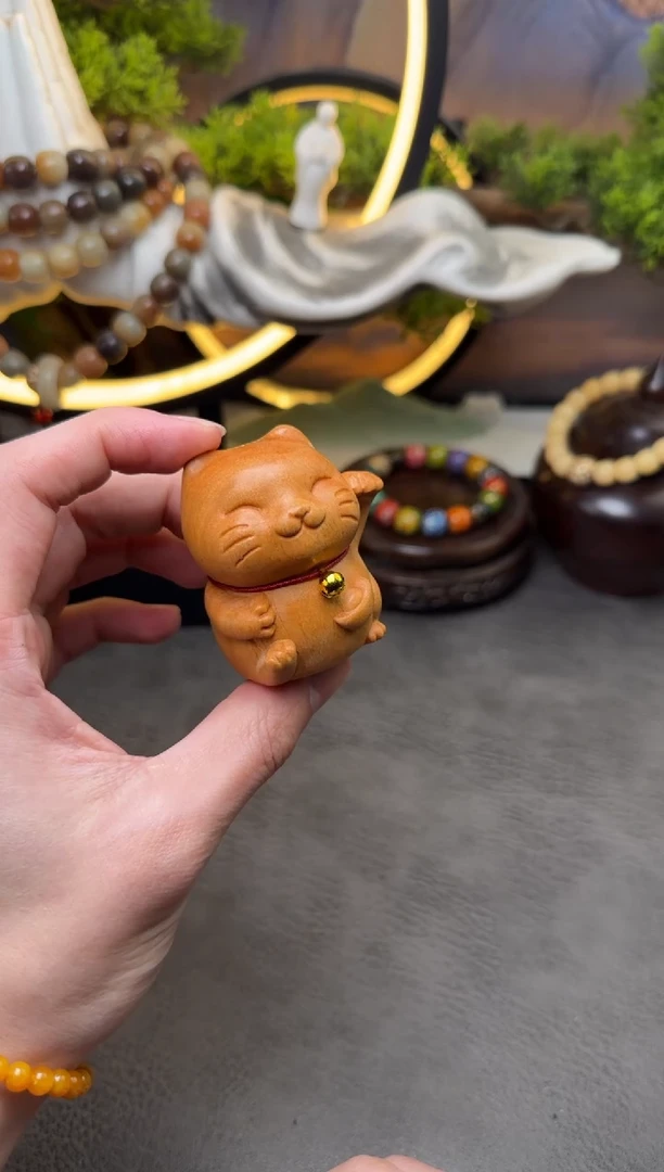 【闪购商品】破布木（黄金檀）手串/手链黄金檀摆件猫猫