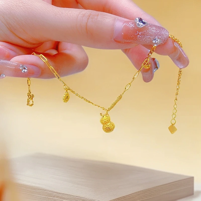 赛菲尔万足®足金盘缠福禄手链