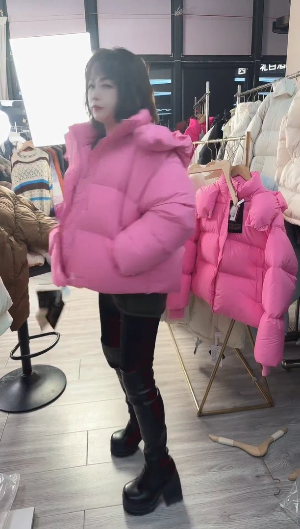 繁花粉红   鹅绒羽绒服
