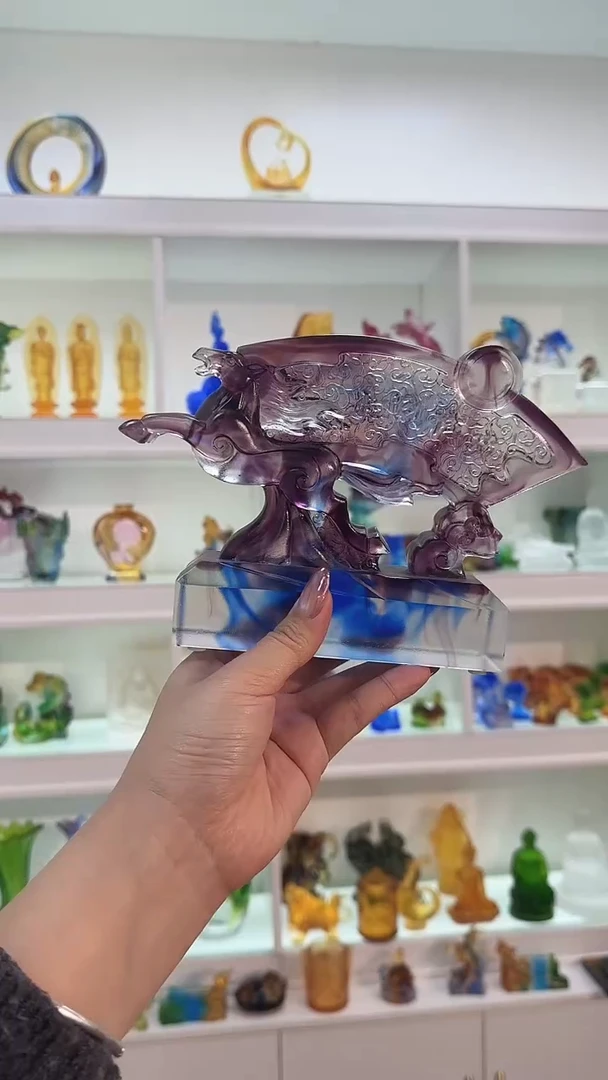 手工艺品琉璃马到成功