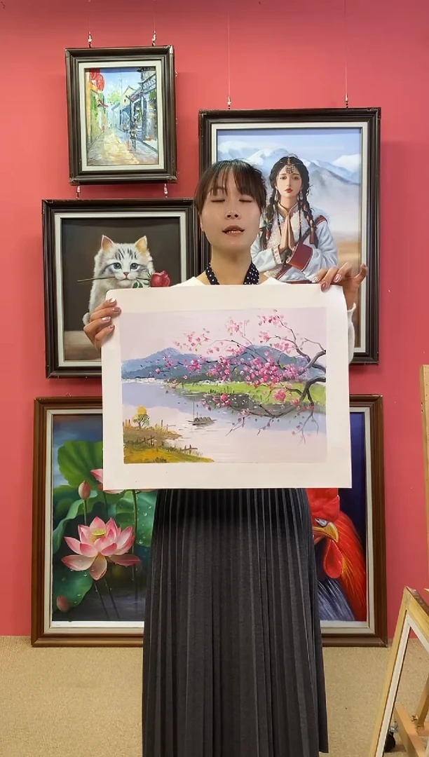 油画北*一   尺寸30*40画芯（不含框）