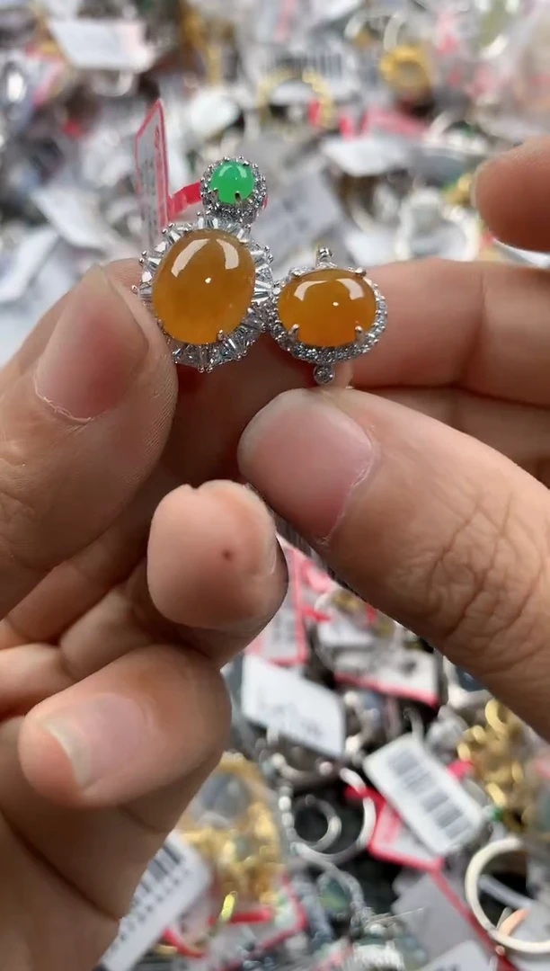 银S925镶嵌戒指翡翠18                  1