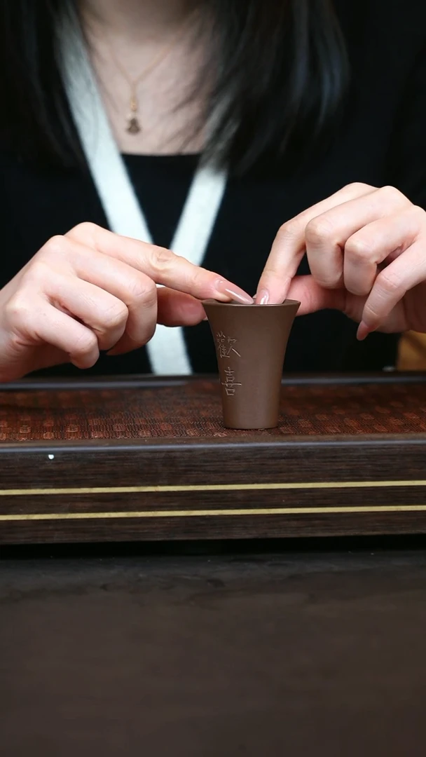 【闪购商品】紫砂茶壶底槽青 闻香杯 欢喜
