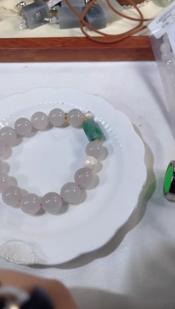 银S925镶嵌手链和田玉多样性发其一孤品默认微瑕