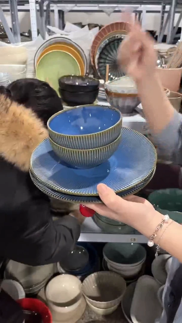 【闪购商品】瓷片外贸尾货瑕疵满20包邮X4 蓝色四件套