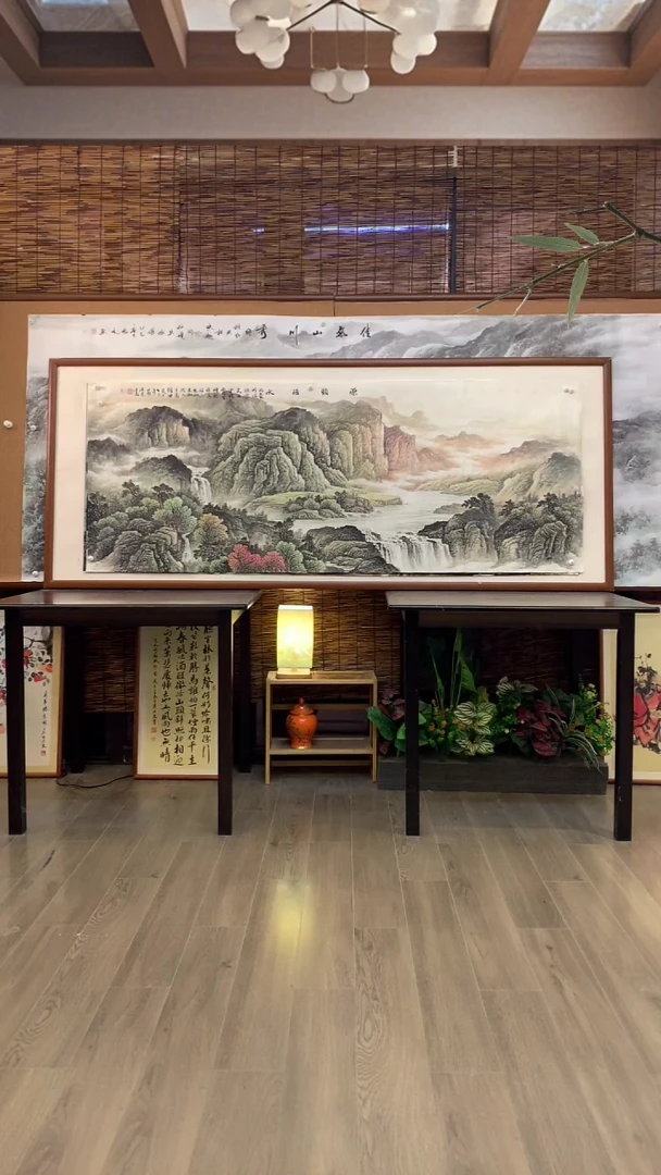 国画纯手绘纯实木205*85cm