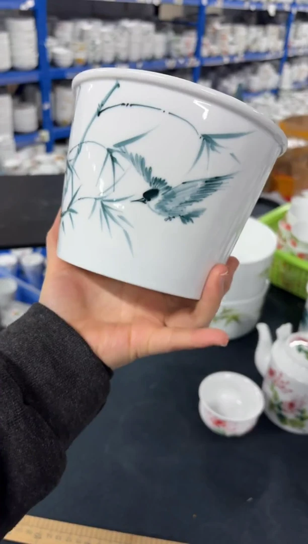 墨*景德镇手绘釉中彩（食品级）泡面桶