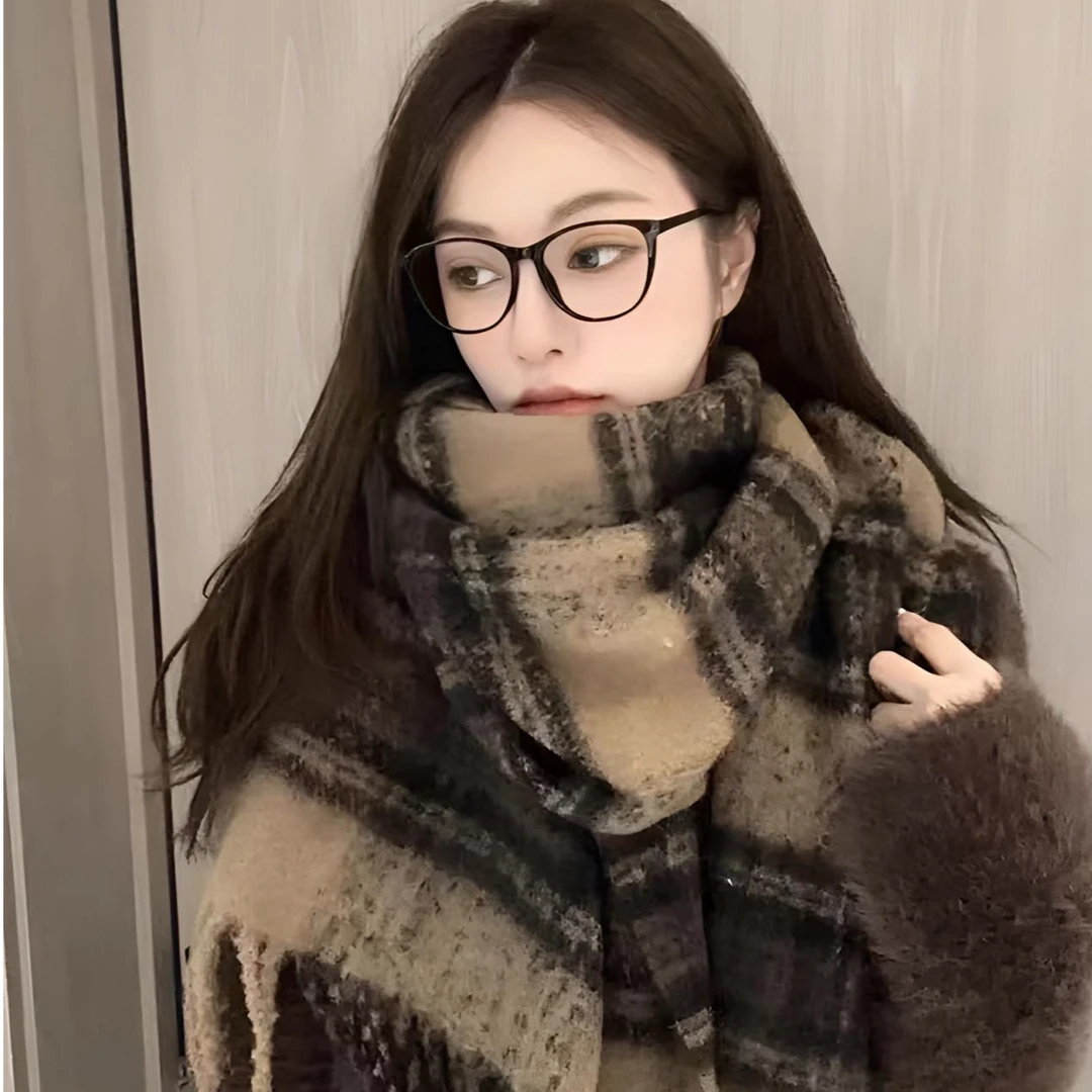 2编码【100-1001】2025百搭保暖新款冬季围巾