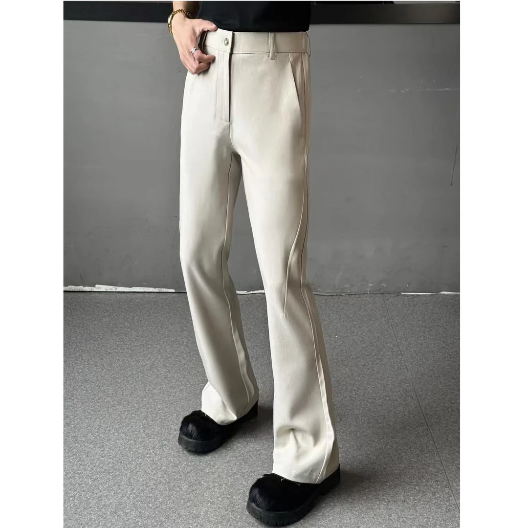 AIXKOM|2025早秋季结构剪裁纤维免熨烫微喇西裤