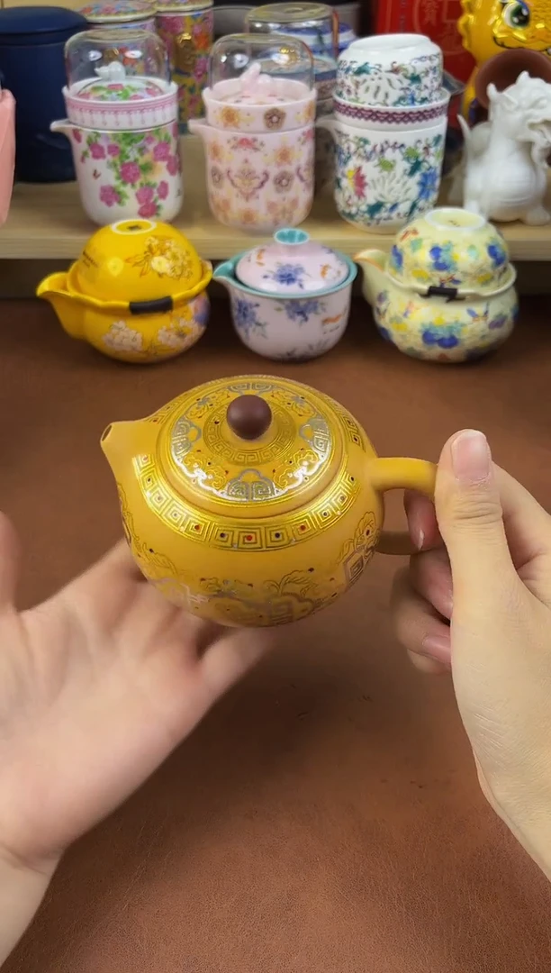 陶瓷茶具摆件旅行套组