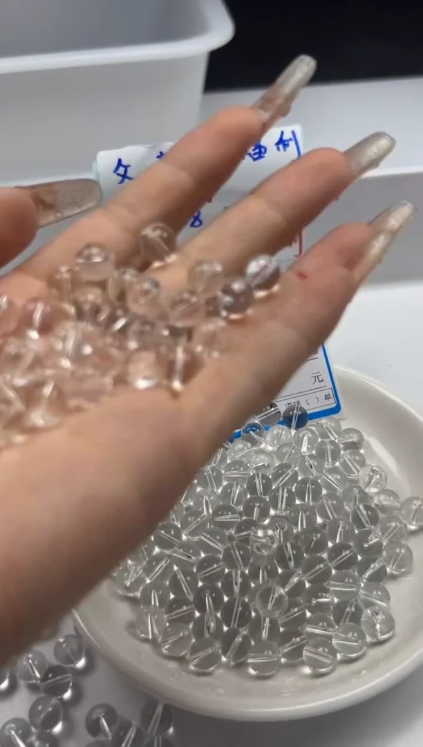 未镶嵌颈饰水晶w189白水晶8mm*30颗