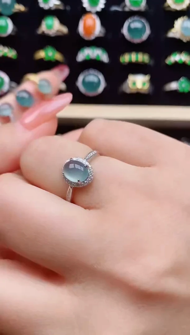 【闪购商品】翡翠戒指银S925镶嵌32231