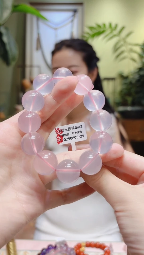 水晶手串未镶嵌粉水晶手串A0605-29多样性发货