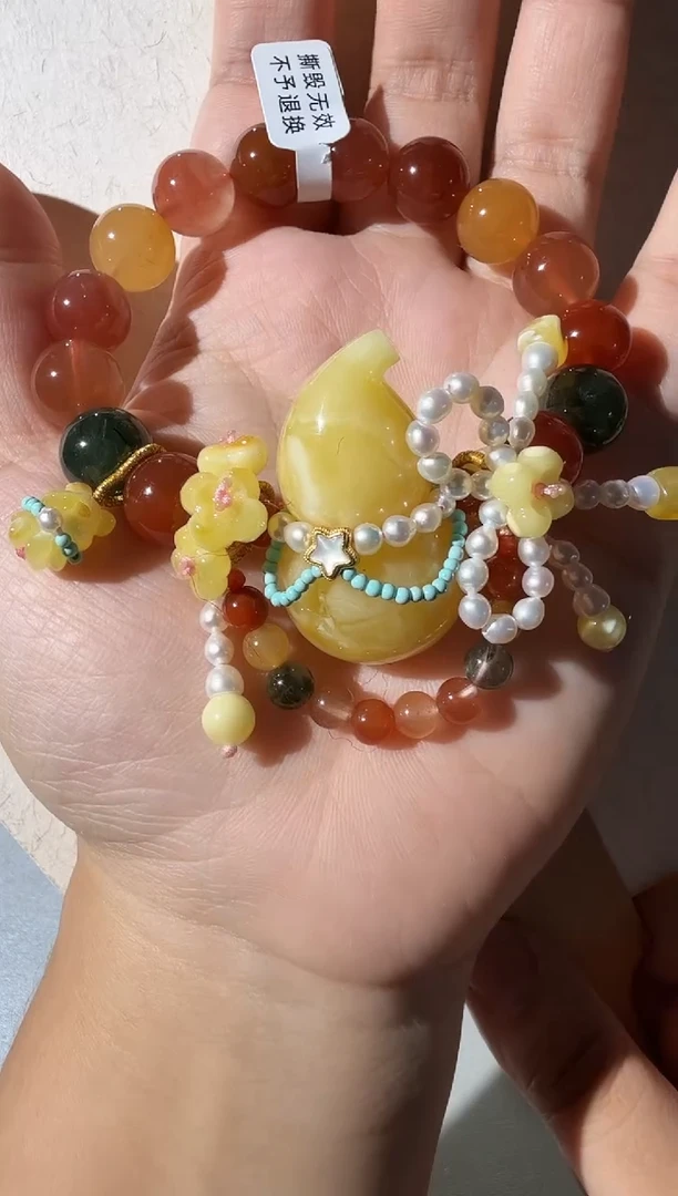 手链蜜蜡未镶嵌蜜蜡葫芦手链