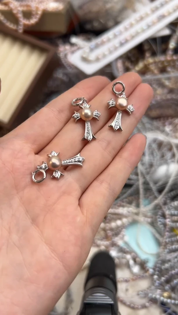 未镶嵌福利淡水珍珠精工镶嵌*珍珠吊坠（多样性发一）万能扣