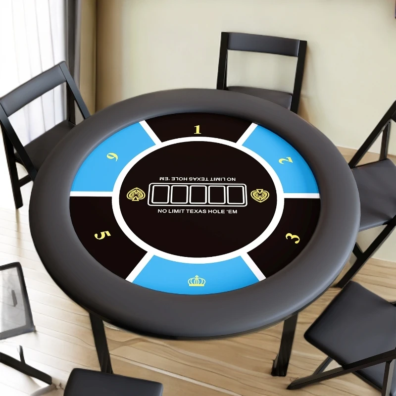 可定制1.3-1.5尺寸颜色款式的德州扑克圆桌掼蛋桌适合多场合使用