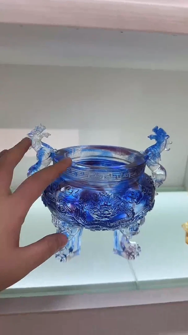 手工艺品琉璃蓝色
