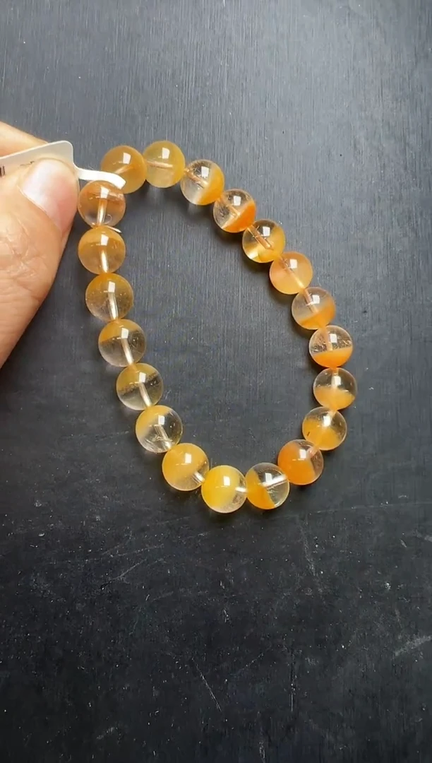 未镶嵌手串水晶黄兔毛手串9mm+ JP57529